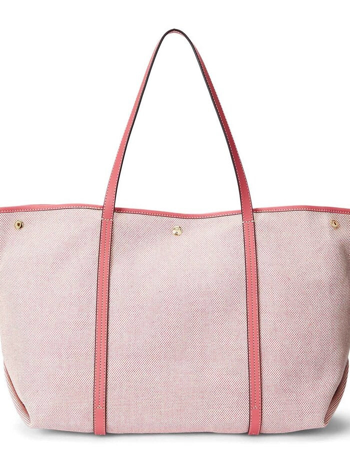 Ralph Lauren Canvas & Leather Large Emerie Tote