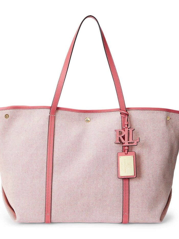 Ralph Lauren Canvas & Leather Large Emerie Tote