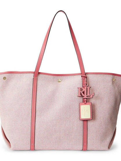 Ralph Lauren Canvas & Leather Large Emerie Tote