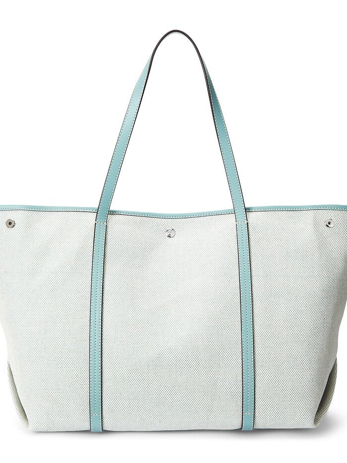 Ralph Lauren Canvas & Leather Large Emerie Tote