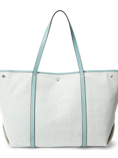 Ralph Lauren Canvas & Leather Large Emerie Tote