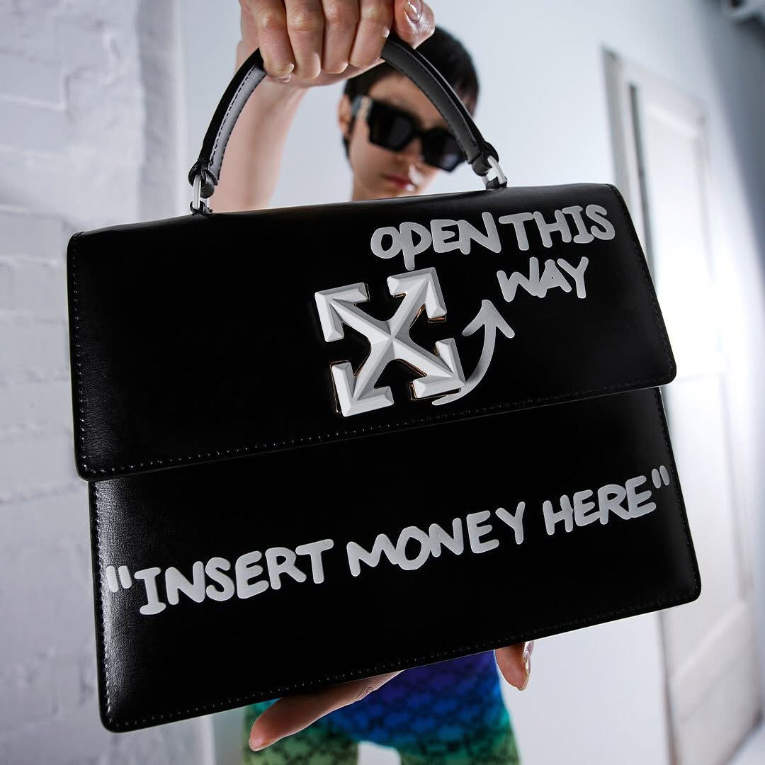 Off-White Jitney 1.4 leather top-handle bag