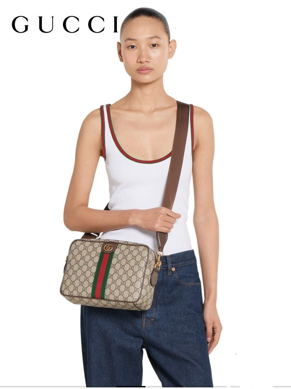 Gucci Ophidia GG Canvas Medium  Crossbody Bag