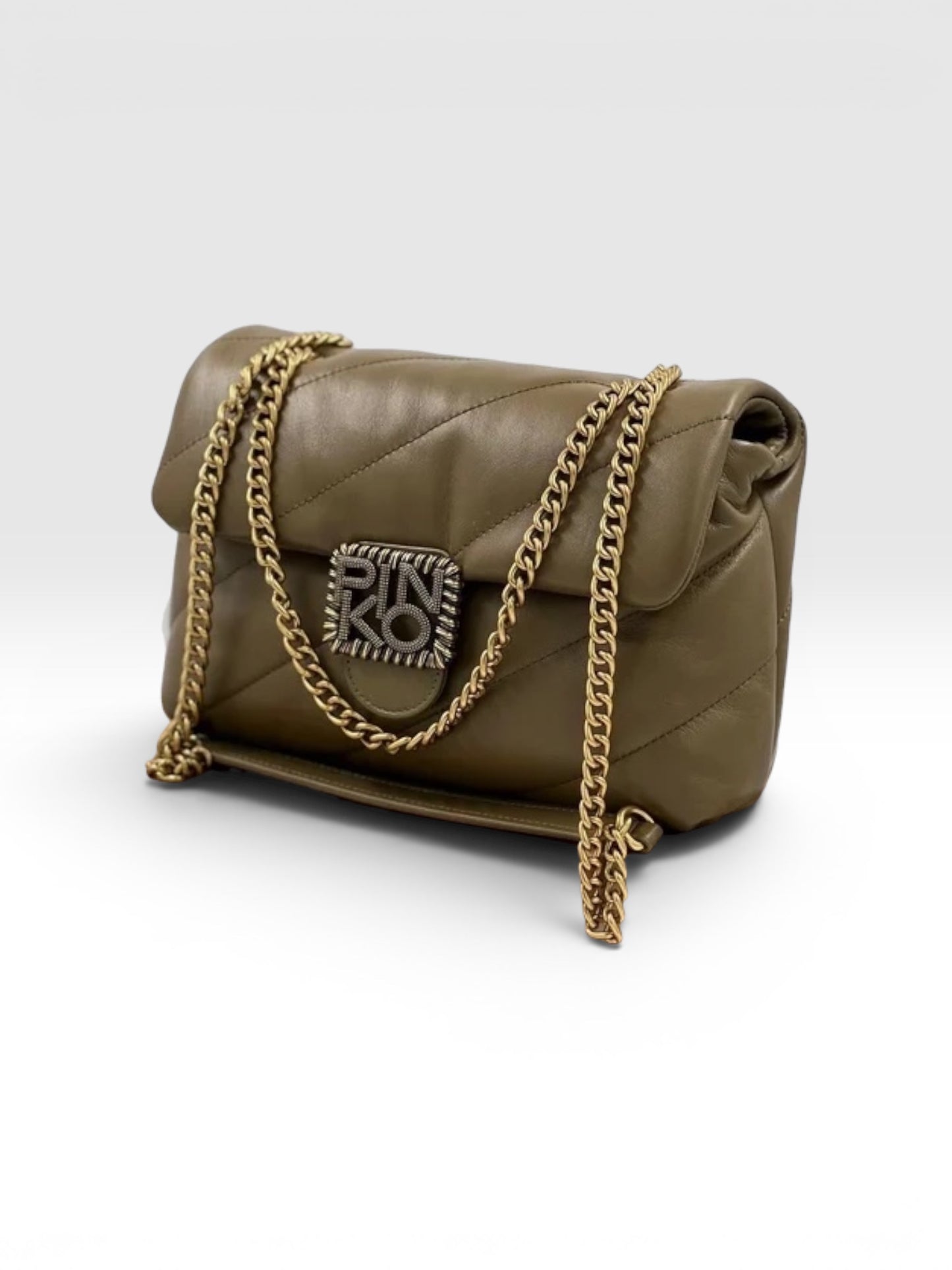 Pinko Love Classic Puff Maxi Quilt Jewel Bag