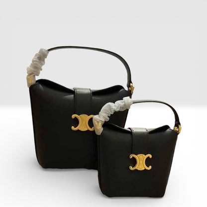 CELINE SMALL BUCKET CUIR TRIOMPHE BAG